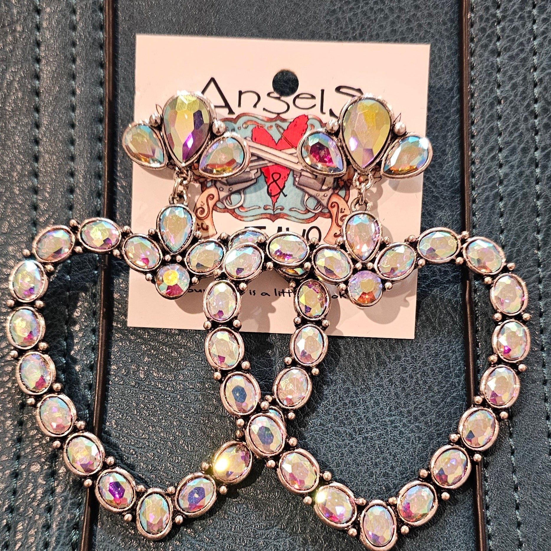 Big Bling Heart Earrings